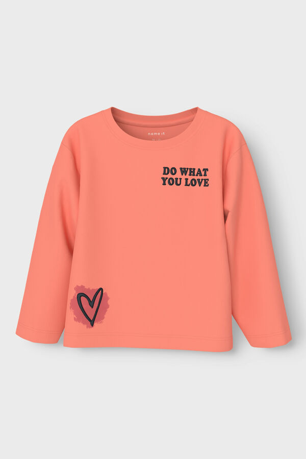 Name it Girls' heart T-shirt rose