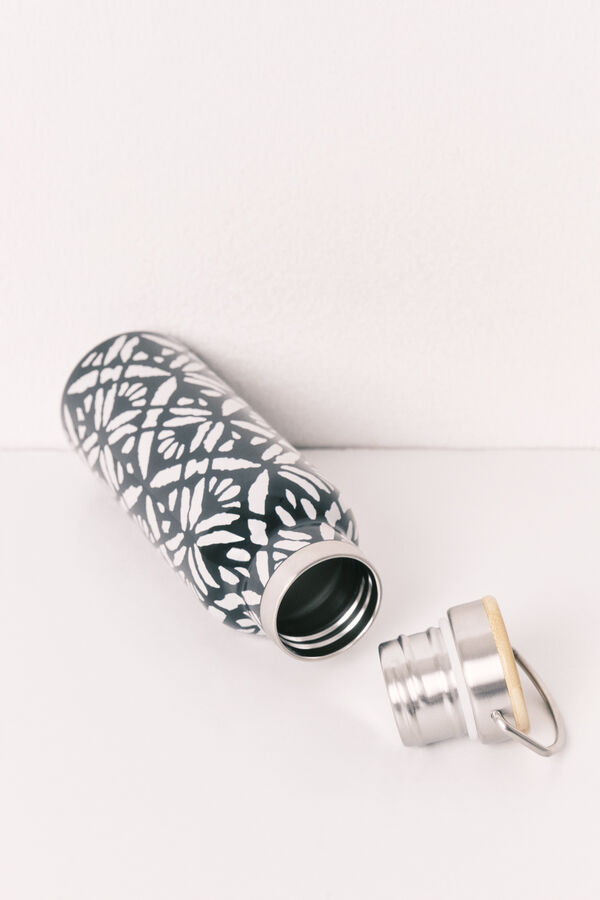 Women'secret Geometric print stainless steel bottle grey