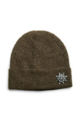 Pieces Gorro Bordado Dobladillo gris