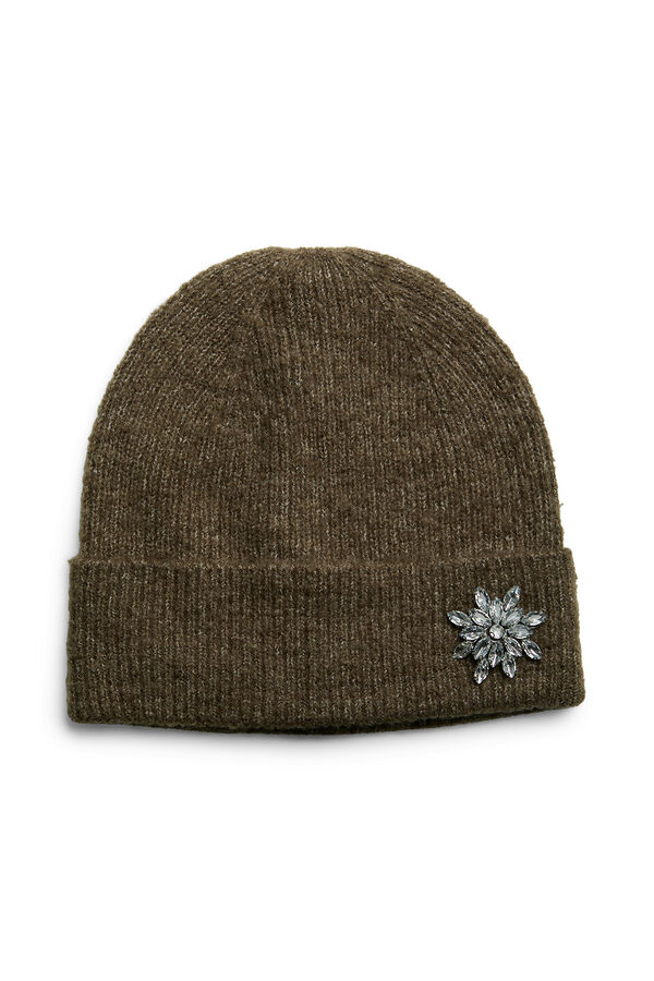 Pieces Gorro Bordado Dobladillo gris