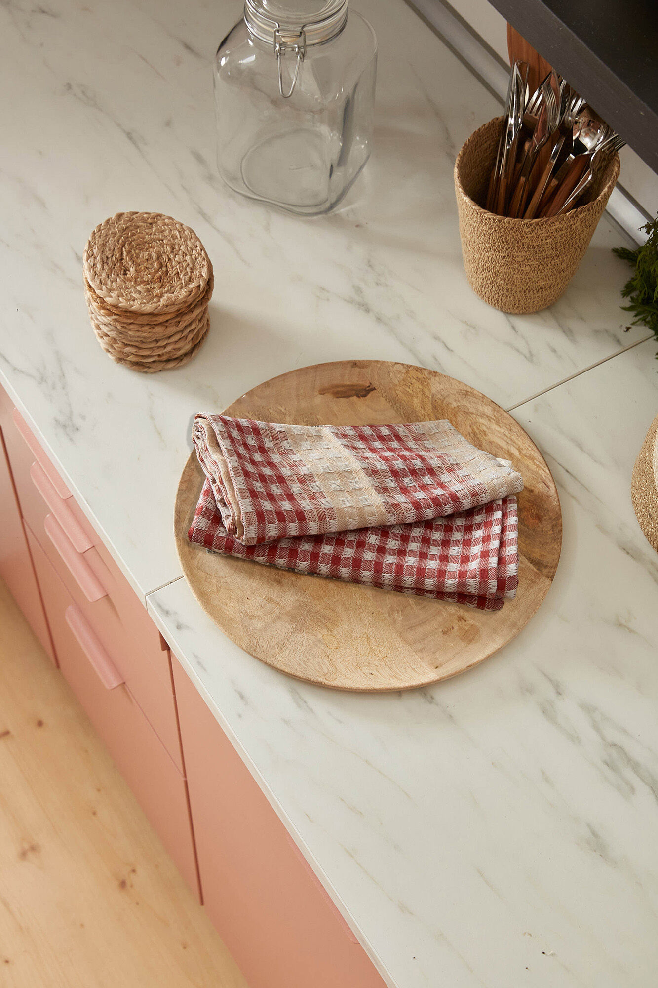 Calma House K&uuml;chent&uuml;cher (2er-Set) Ibiza 50x70 Erdfarben