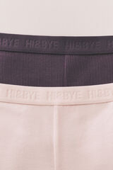 HI&BYE Purple and pink cotton boxer panties 2-pack white