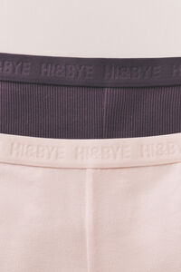HI&BYE Purple and pink cotton boxer panties 2-pack