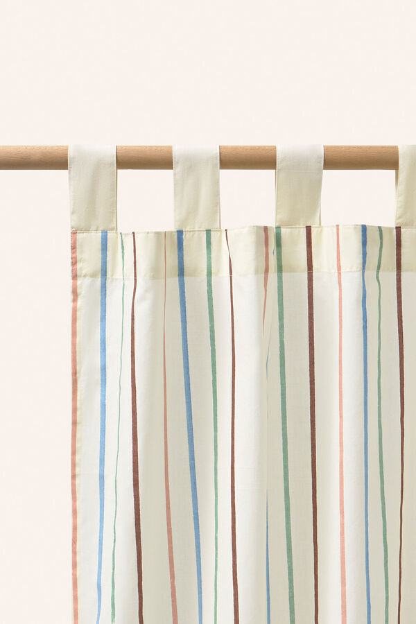 Calma House Multicoloured striped curtain Camp 140x280 printed