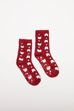 Womensecret Fluffy red Mickey Mouse socks red