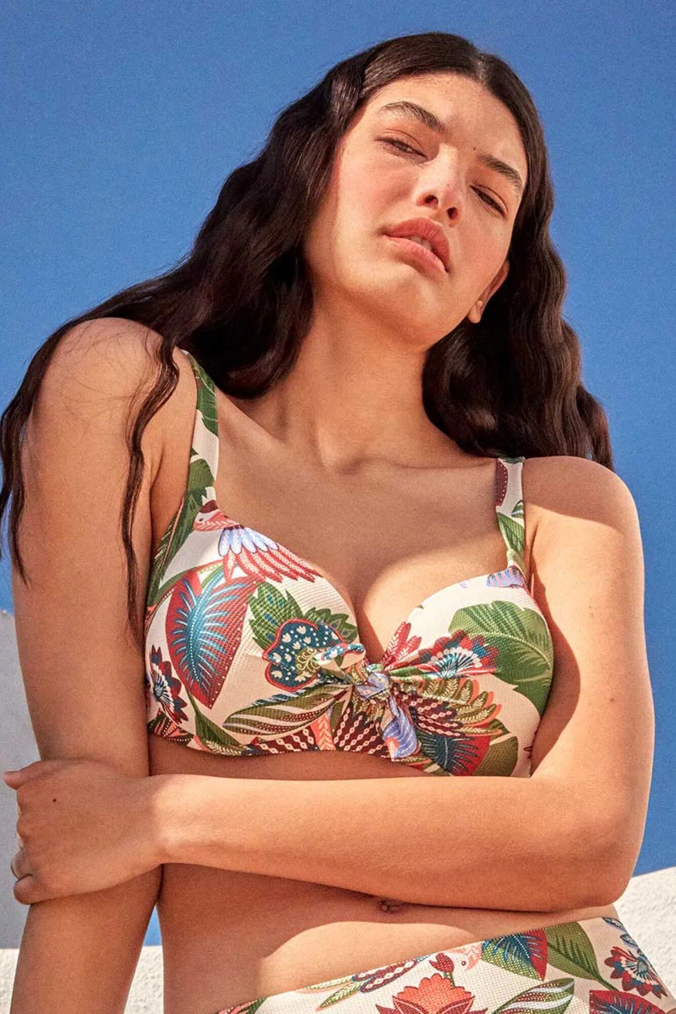 Gisela Tropischer Print-Bikinitop mit Kapazit&auml;t