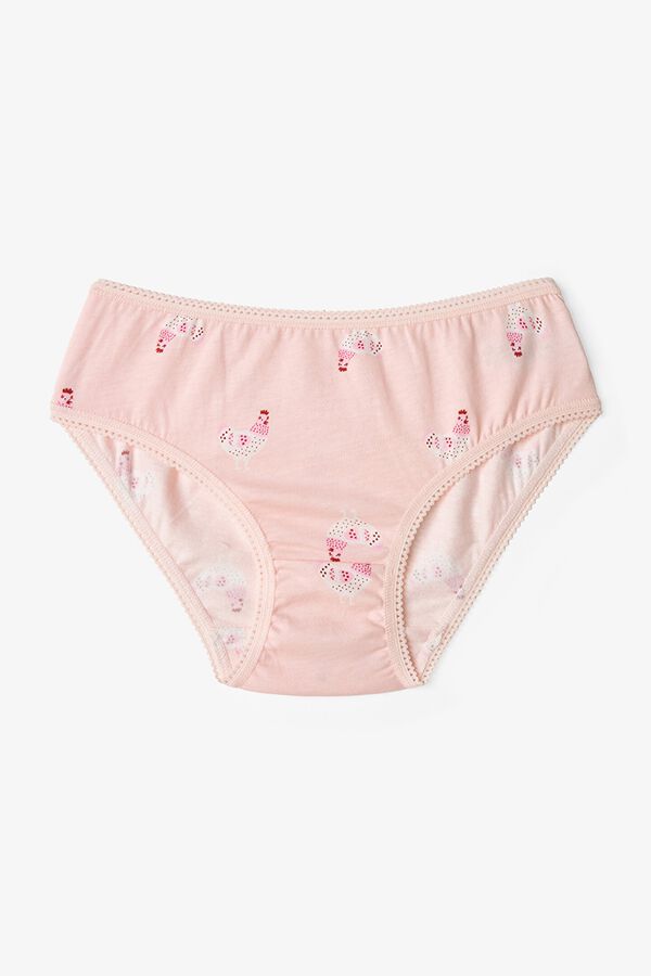 Penti Lot de 5 culottes classiques animaux rose