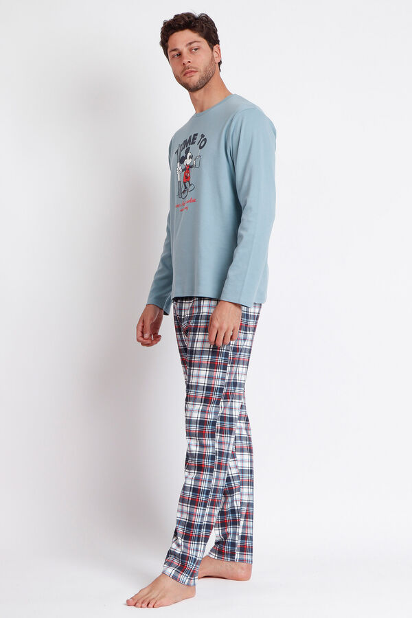 Admas Pijama largo hombre Mickey azul