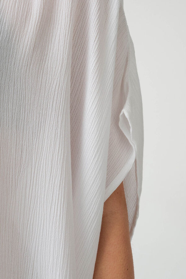 Womensecret Cotton tunic with a wrinkled effect 