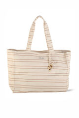 Kbas Sac de plage en toile marron