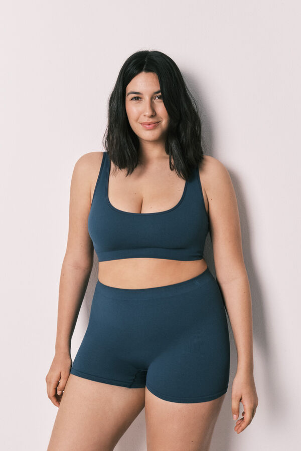 Women'secret Boxer sin costuras azul verde