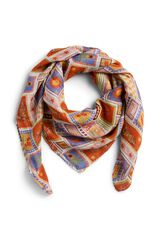 Pieces Printed ECOVERO&trade; viscose scarf white