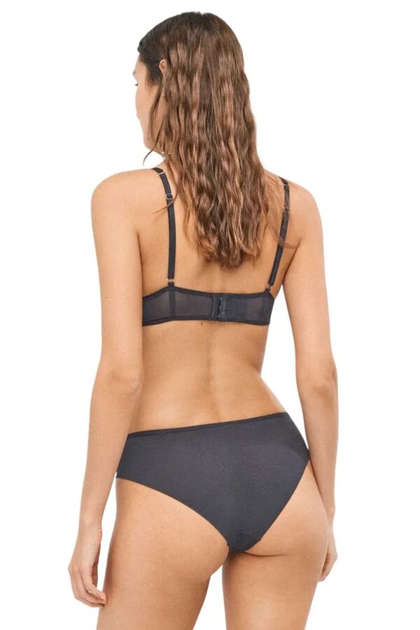 Gisela Bestickter Spitzen-Slip Schwarz
