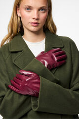 Pieces Guantes Polipiel rojo