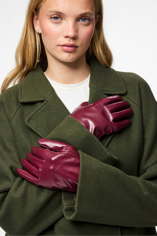 Pieces Guantes Polipiel rojo