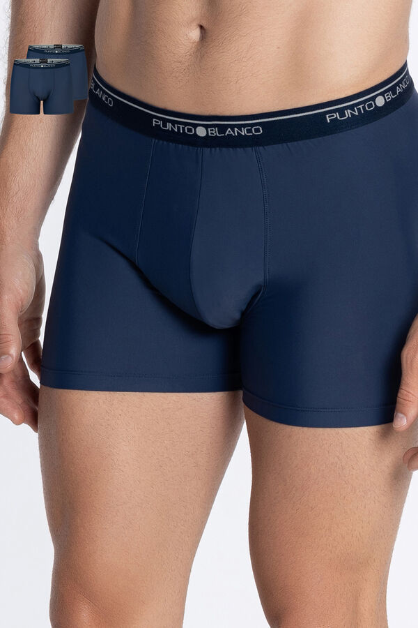 Punto Blanco Pack de 2 cuecas de algod&atilde;o azul