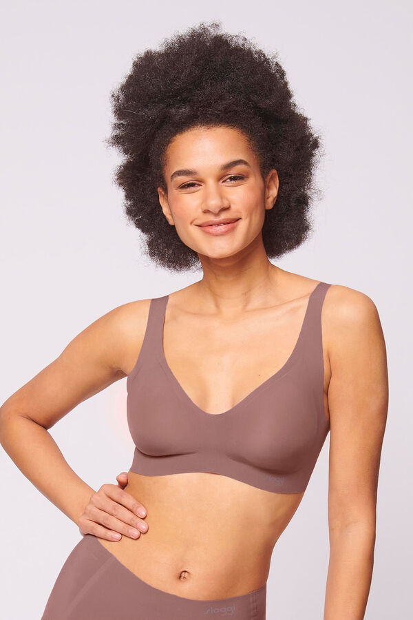 Zero feel lace bralette with a second skin feel, blackcurrant