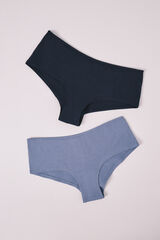 HI&BYE Blue 2-pack U-cut culottes panties blue