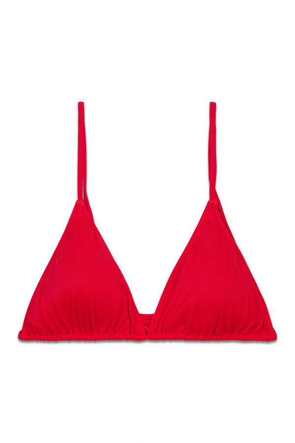 Penti Top bikini triangular cl&aacute;sico rojo