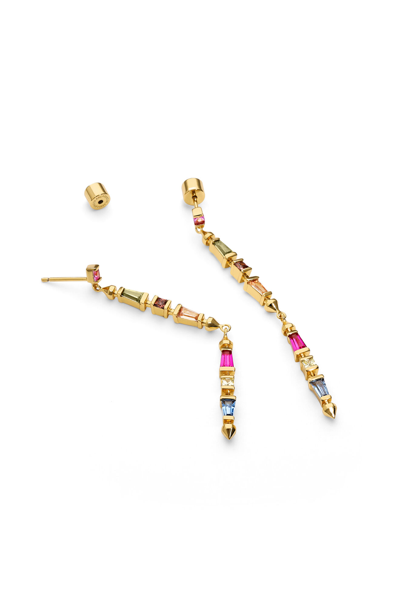 Singularu Pendientes Long Iris Colors Ba&ntilde;o Oro