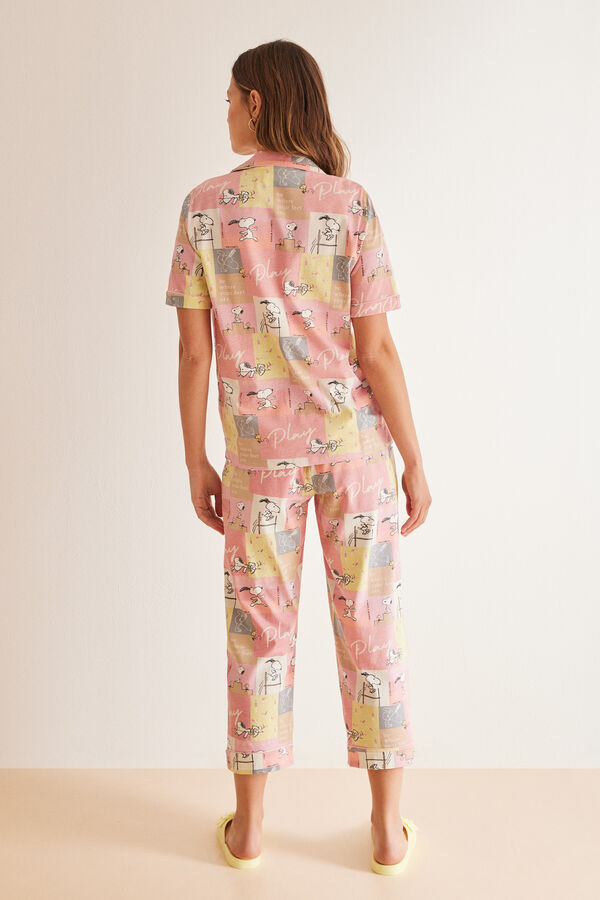 Womensecret Classic 100% cotton "Play" pyjamas Roze