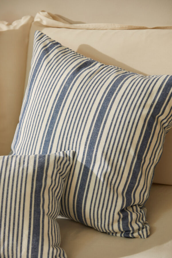 Calma House Haiti blau Streifen Kissenbezug Blau