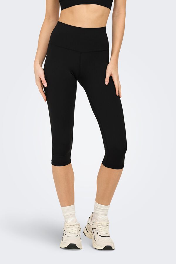 Only Play Leggin capri tiro alto con bolsillo B-Dry negro