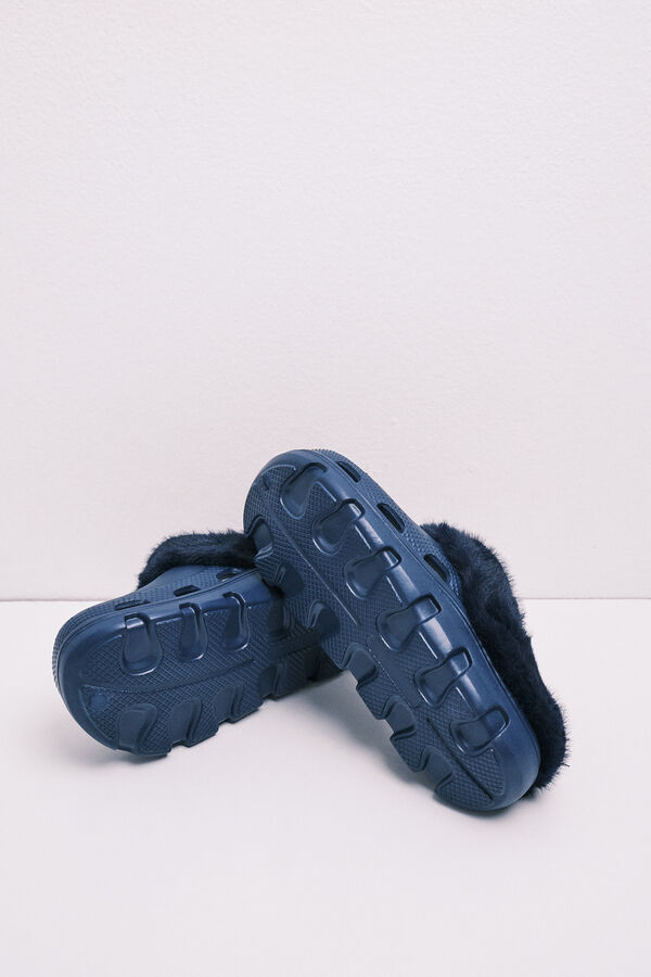HI&BYE Navy platform mule slippers blue
