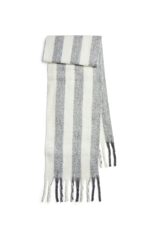 Pieces Bufanda de rayas gris