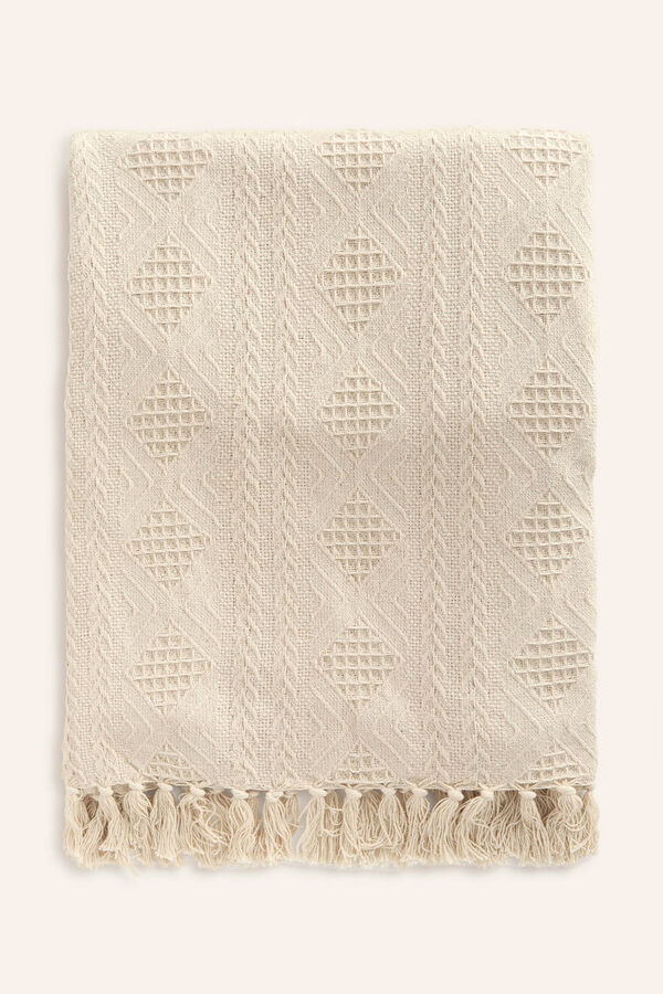 Womensecret Plaid aus Jacquard-Baumwolle Wollweiß Chicago mit Print