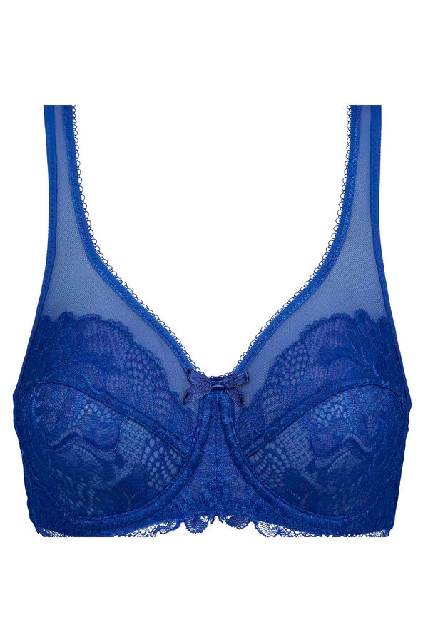 Womensecret Soutien com aro Generous Essentiel de renda azul