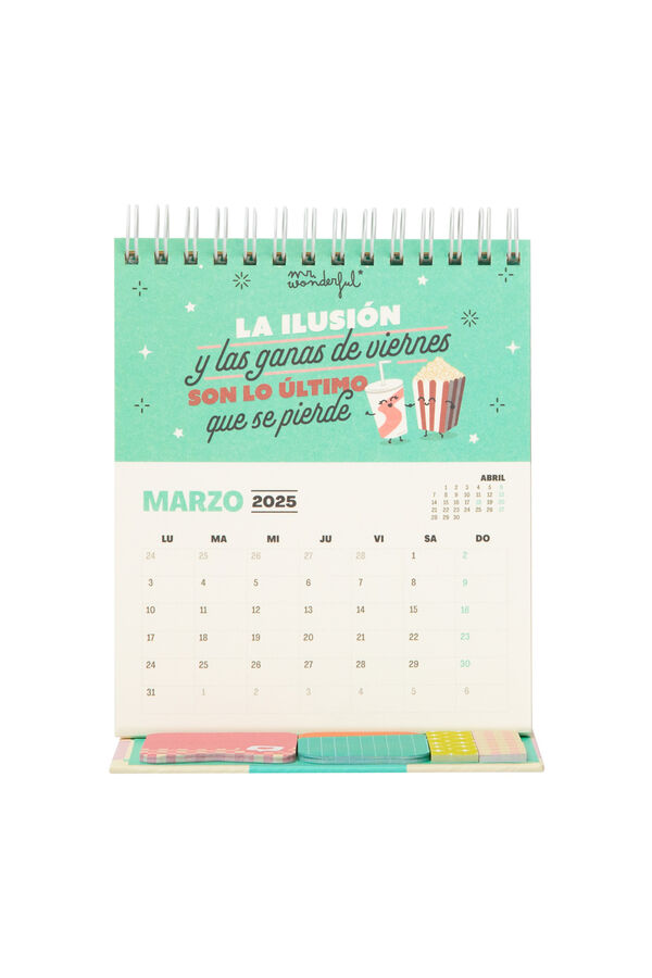 Mr. Wonderful Calendario de sobremesa peque&ntilde;o 2025: &iexcl;all&aacute; vamos! estampado