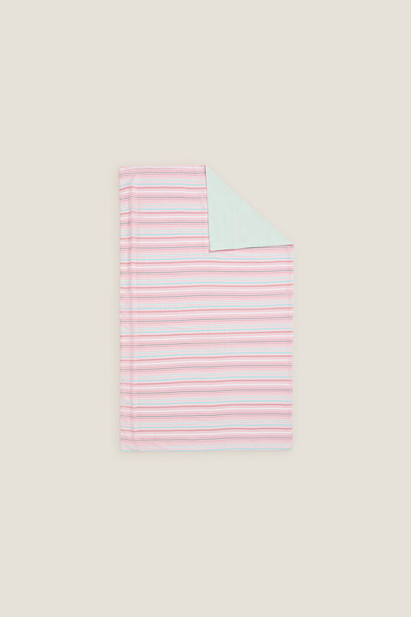 Womensecret Striped and terrycloth beach towel rózsaszín