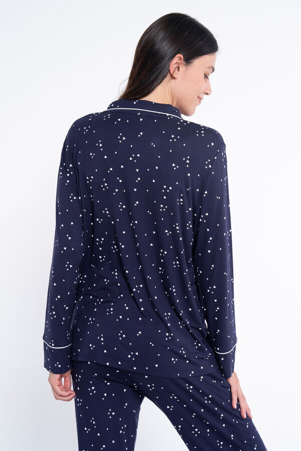 Ohma! Pyjama -Set mit Print Blau