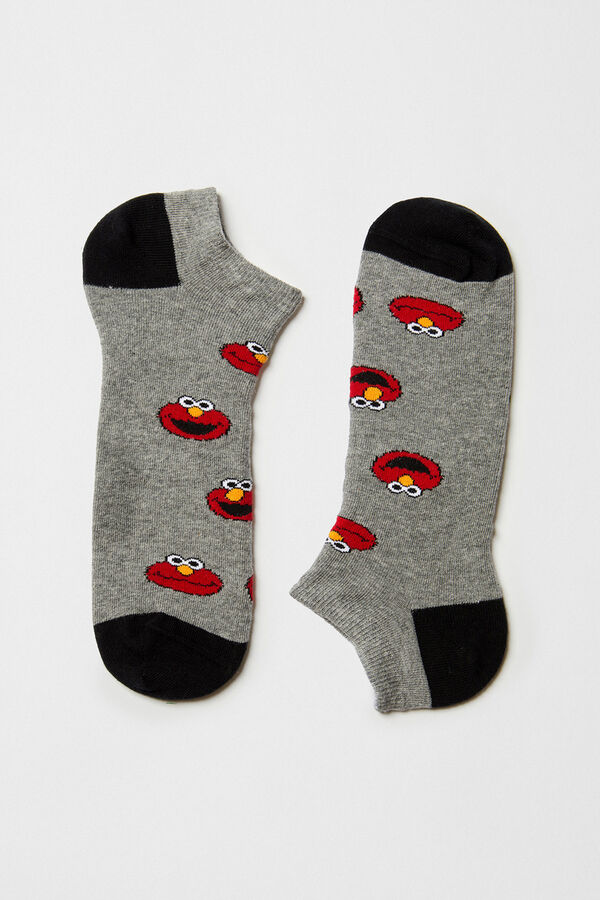 Besocks Meias Besocks meias de algodão orgânico da Vila Sésamo cinzento