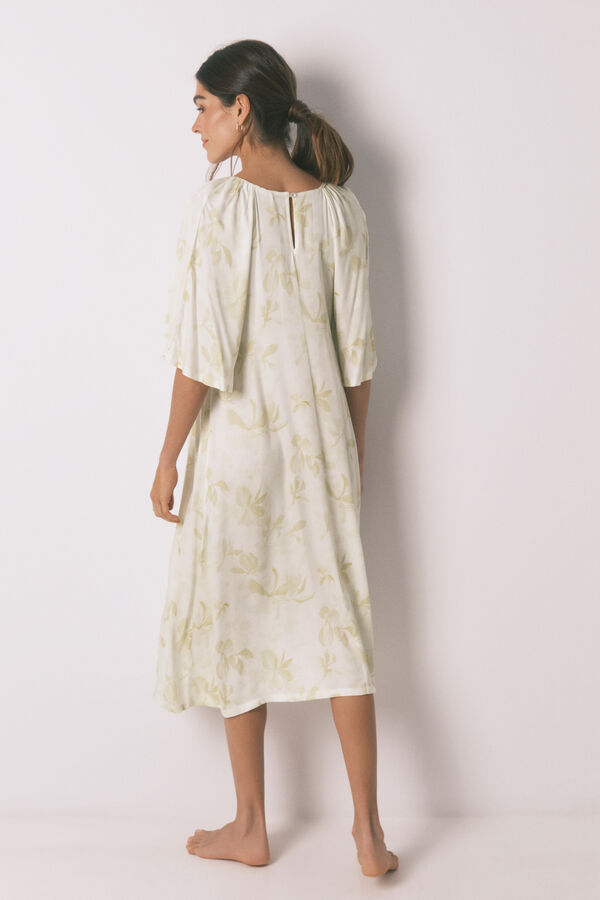 Women'secret Long printed nightgown with wide sleeves printed