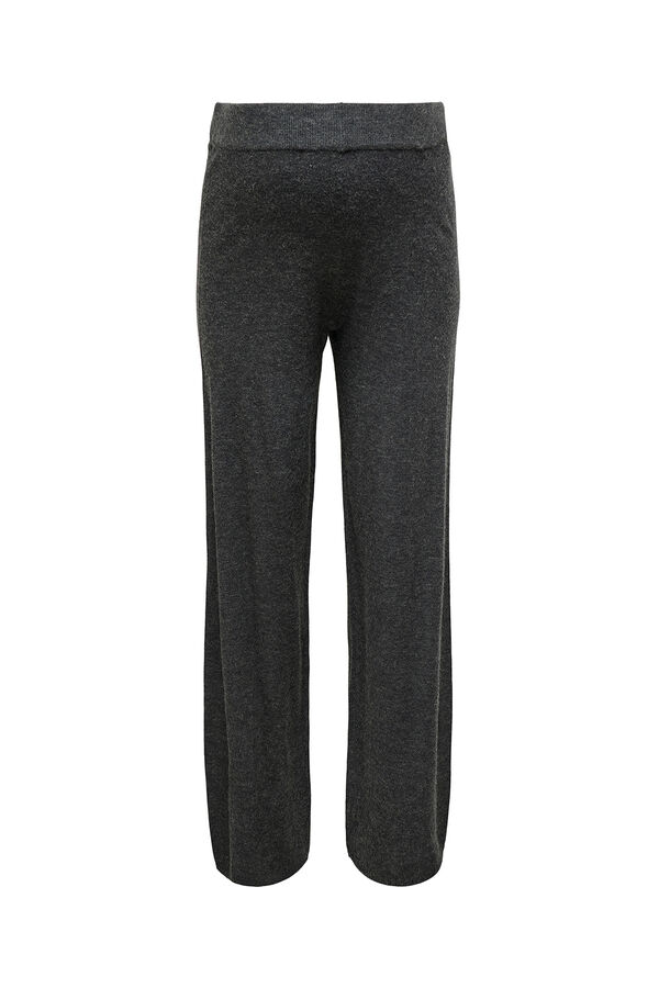 Only Maternity Pantal&oacute;n largo de punto maternity gris