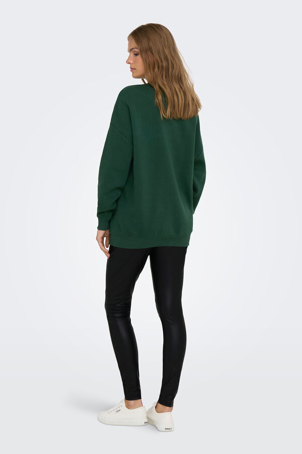 Only Maternity Sudadera maternity detalle texto frontal verde