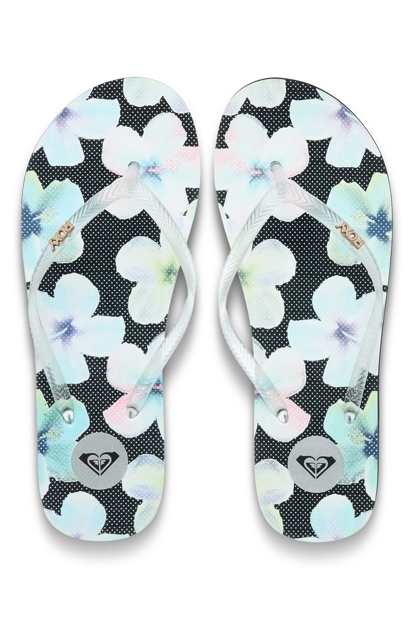 Roxy Chinelos de bolinhas e flores