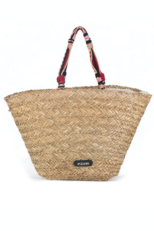 Kbas Sac cabas en jonc de mer marron