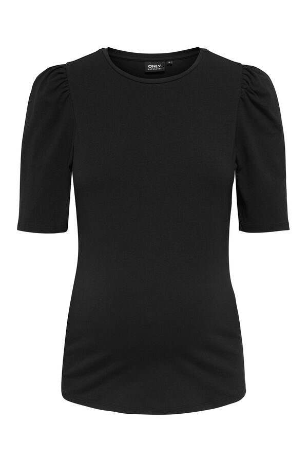Only Maternity Camiseta manga abullonada maternity negro