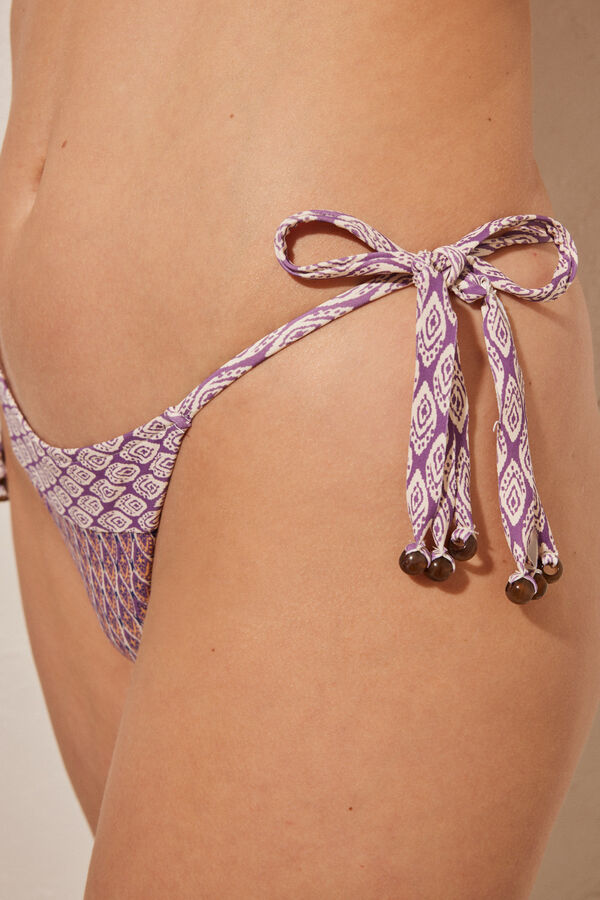 Womensecret Culotte bikini string franges bohème imprimé