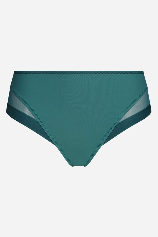 DIM Microfibre and mesh classic panty green