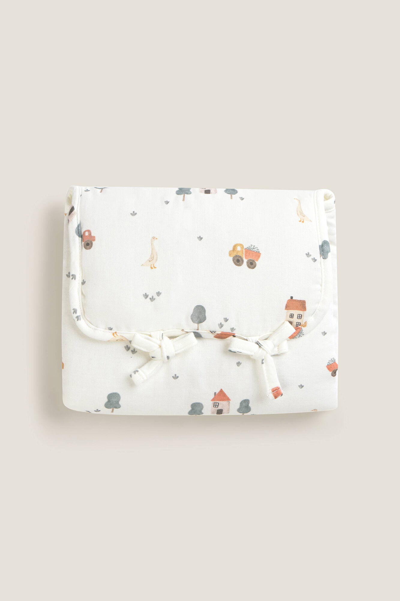 Textura Cambiador de algod&oacute;n casitas