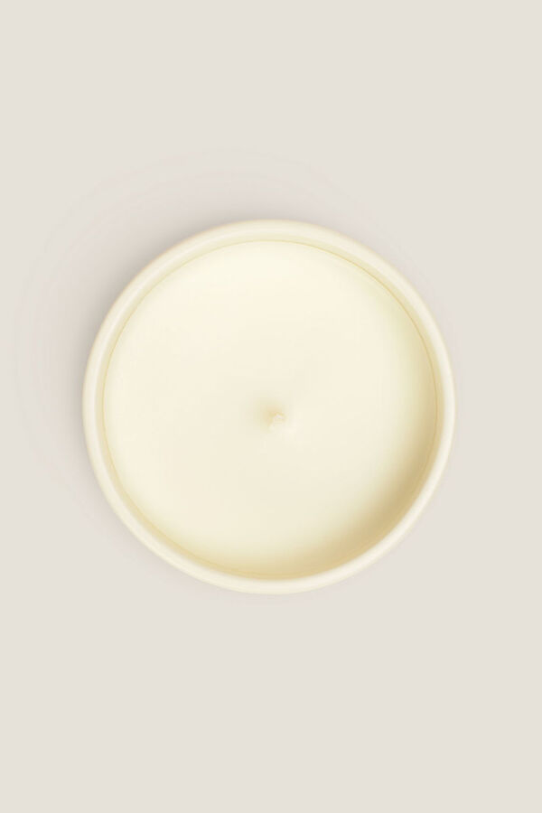 Textura Vela perfumada de algod&atilde;o macio bege