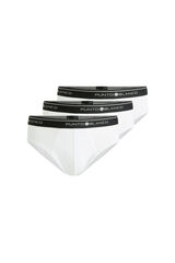 Punto Blanco Pack de 3 slips algod&oacute;n blanco