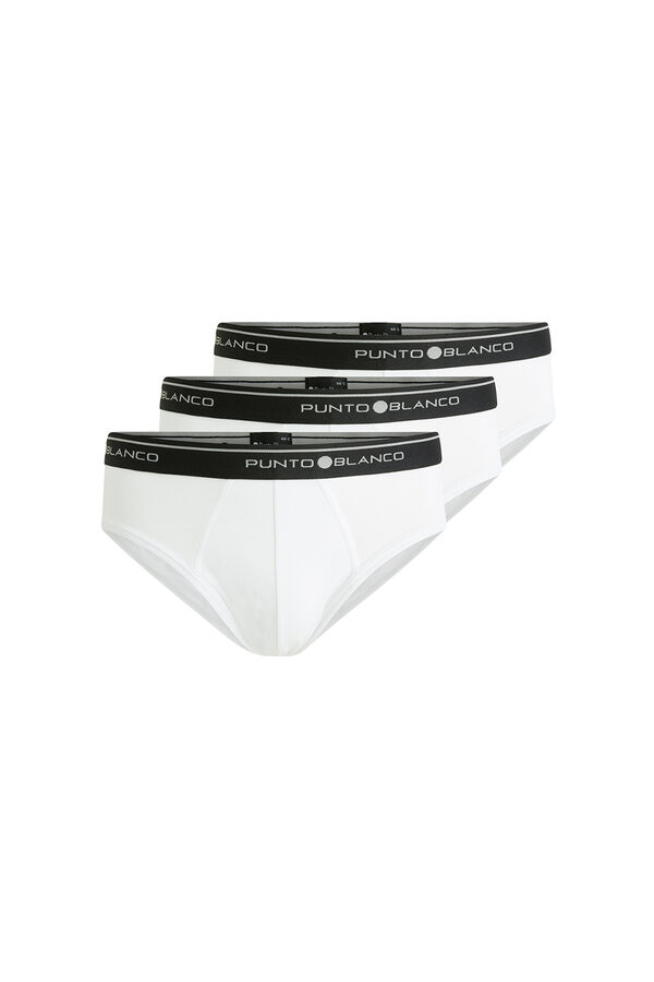 Punto Blanco Pack de 3 slips algod&oacute;n blanco