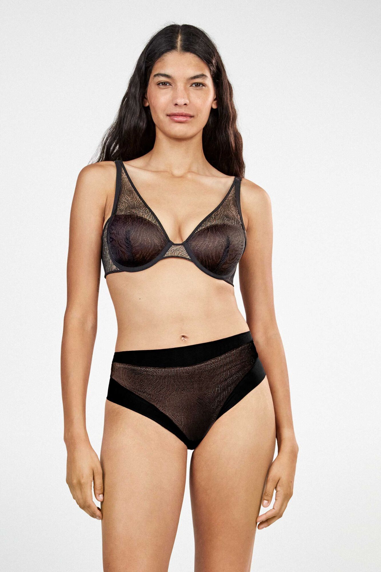 Gisela High-Waist-Slip mit Animal-Print-Spitze