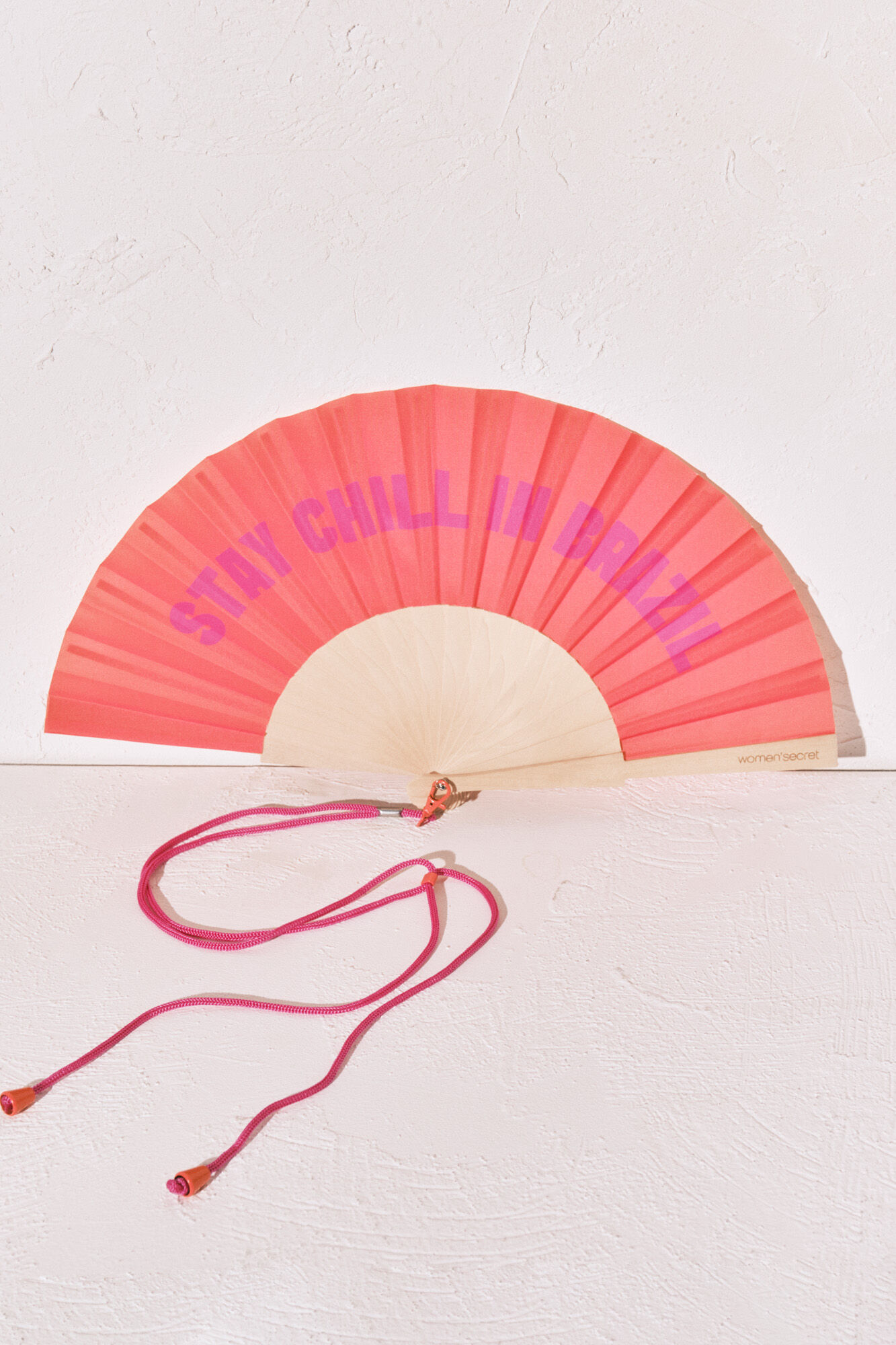 Women'secret Abanico con tirador naranja