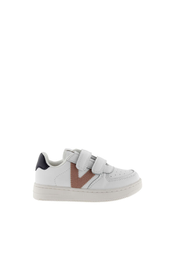 Womensecret White faux leather trainers rose